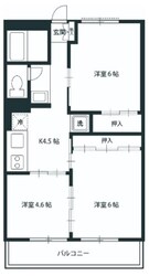 セントラルハイツいちのえの物件間取画像